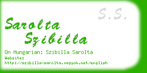 sarolta szibilla business card